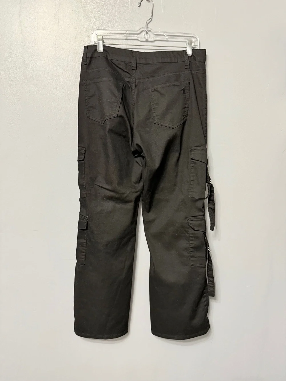 VIP Black Cargo Pants with D-Ring Utility Details